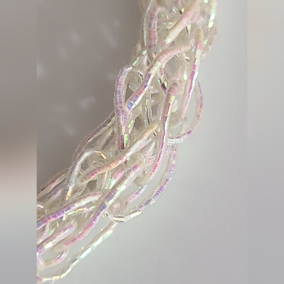 925 sterling designer woven mesh necklace iridescent WV Silver unique Anthro ? - Picture 13 of 15